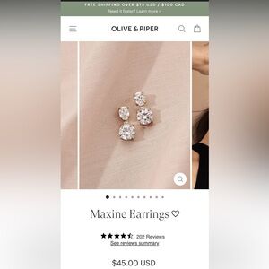 Olive & Piper gold Maxine Earrings